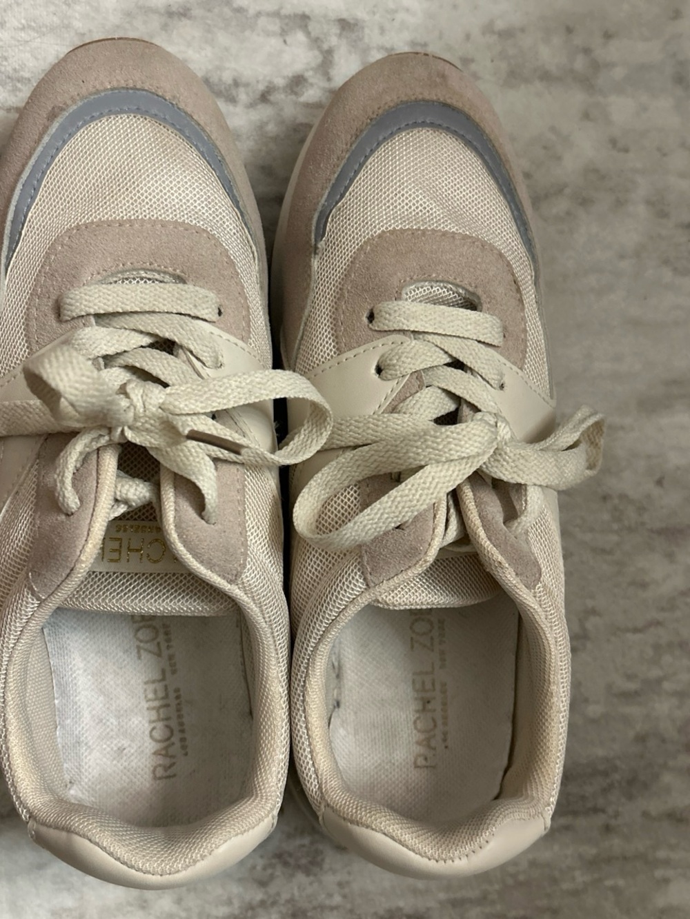 Rachel Zoe Beige and Light Gray Women's Casual Sneakers